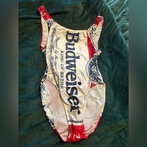 Vintage Budweiser high cut bathing suit